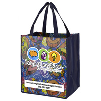 13” x 15” Full Color Glossy Lamination Grocery Shopping Tote Bags